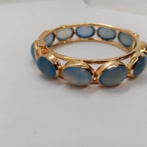 Colorful Aqeeq Gemstone Bangle Handcrafted Beauty with Natural Elegance