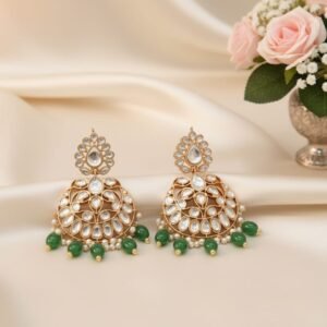 High Copy Diamond Polki Gold Masking Earrings