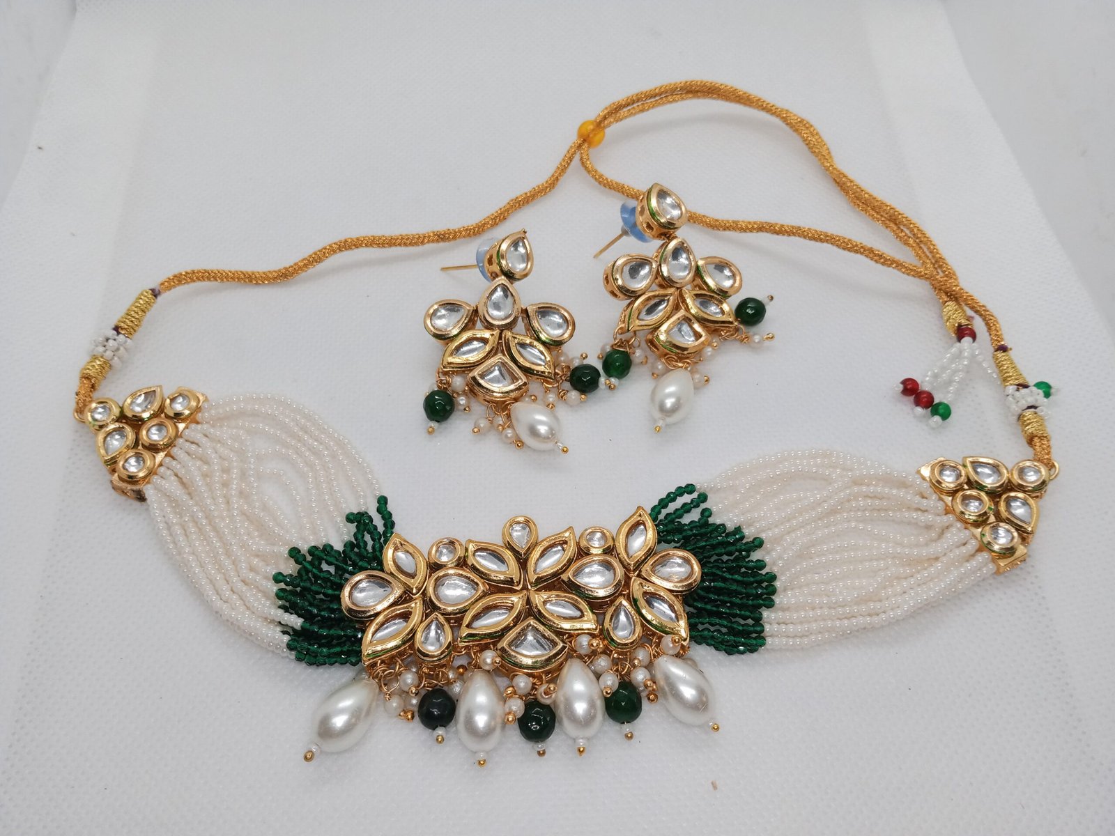 High Copy Diamond Polki Gold Masking joker set – JAIPUR KUNDAN