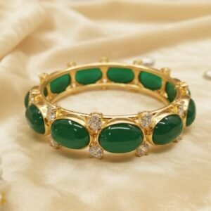 Colorful Aqeeq Gemstone Bangle Handcrafted Beauty with Natural Elegance